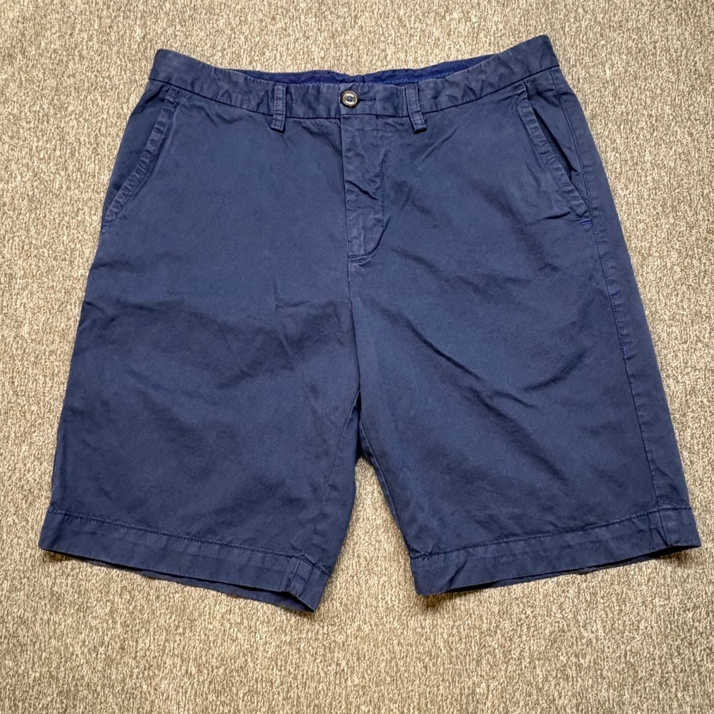 Tommy Bahama Mens Navy Blue Pima Cotton Modal Chino Shorts 34